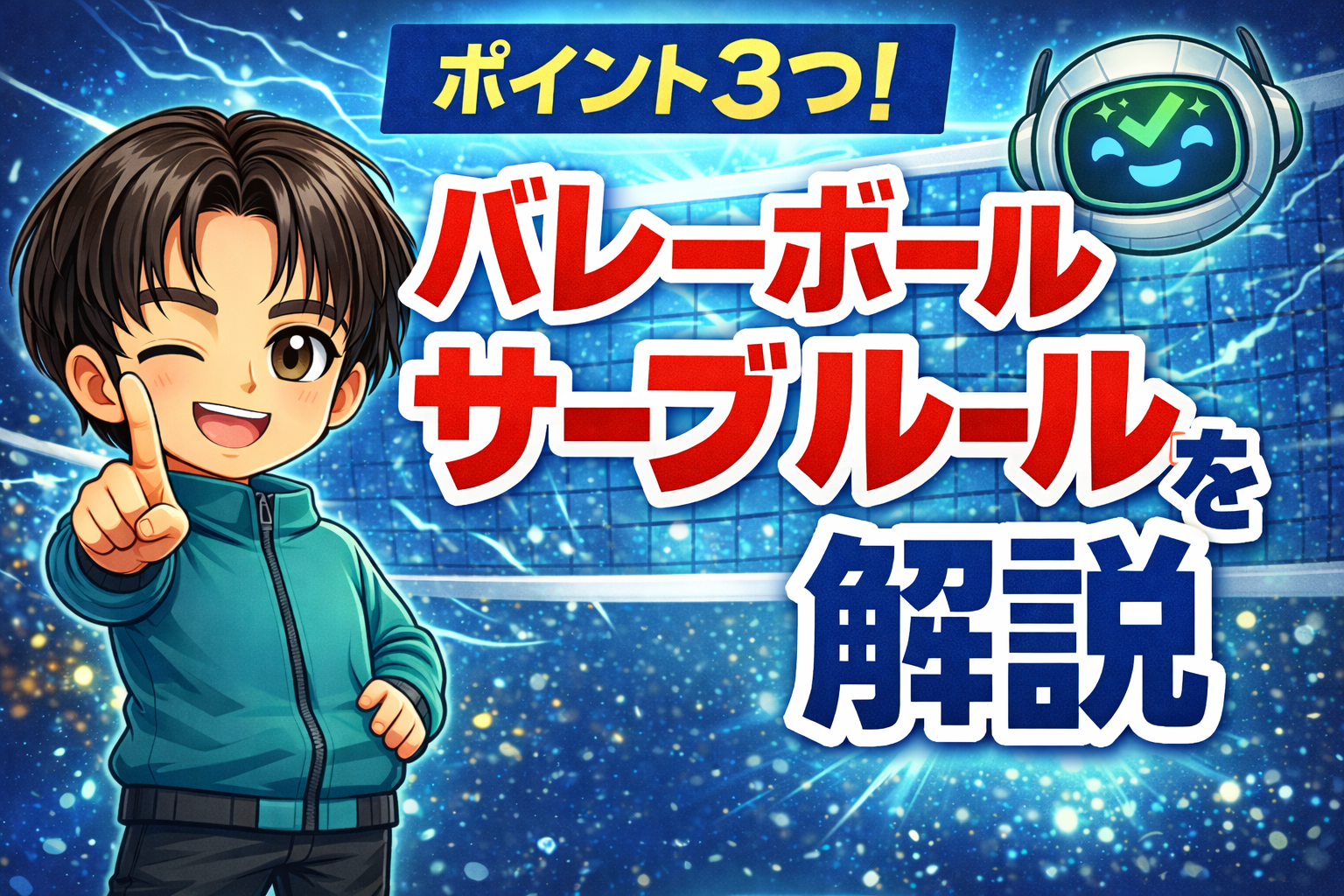 【バレーボール】サーブのルールを理解せよ!3つのポイントで反則は回避できます|アイキャッチ