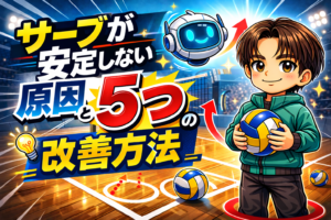 【初心者必見】サーブのトスが安定しない原因と5つの改善法