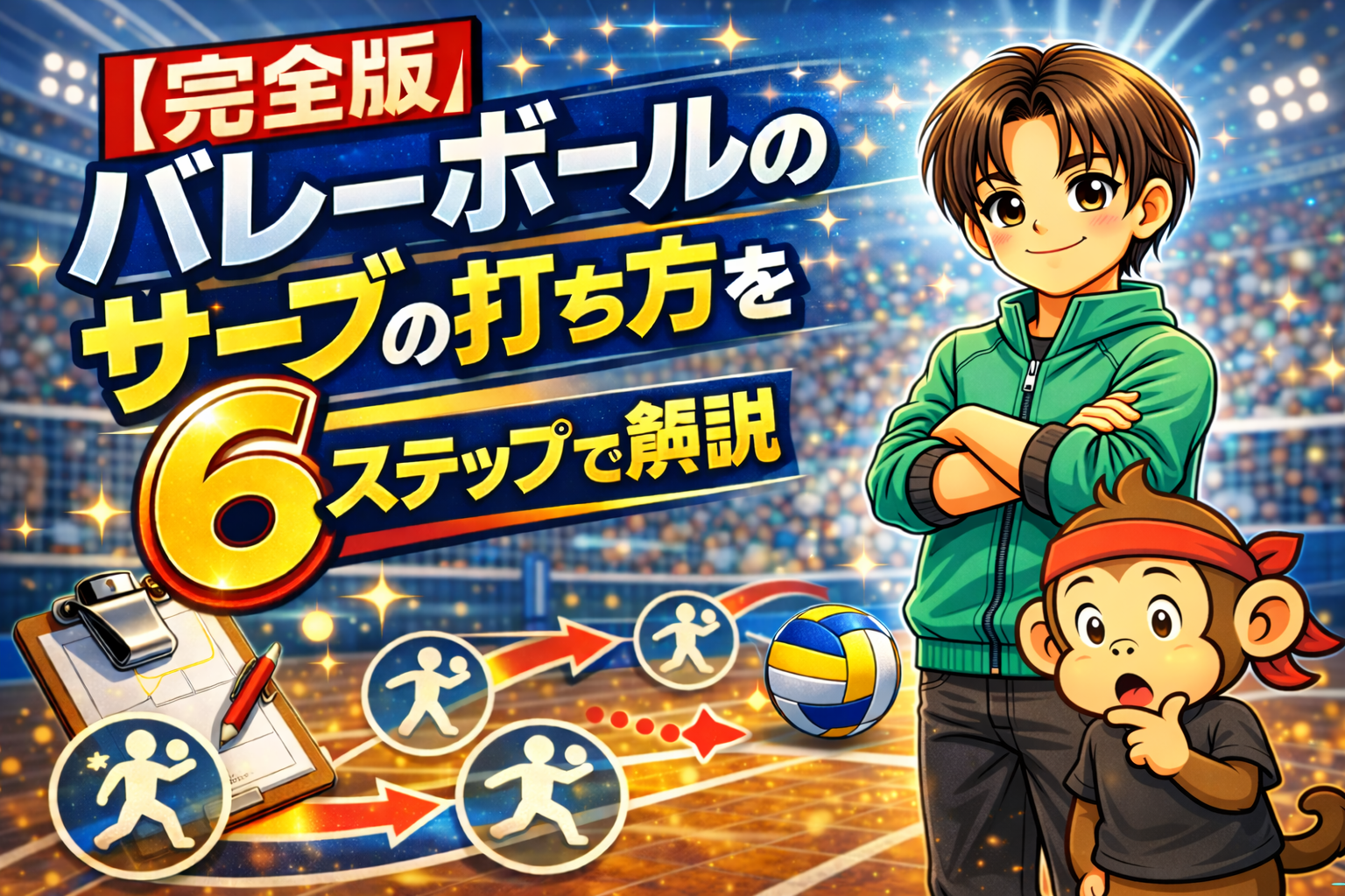 【完全版】バレーボールのサーブの打ち方を元日本代表が6ステップで解説