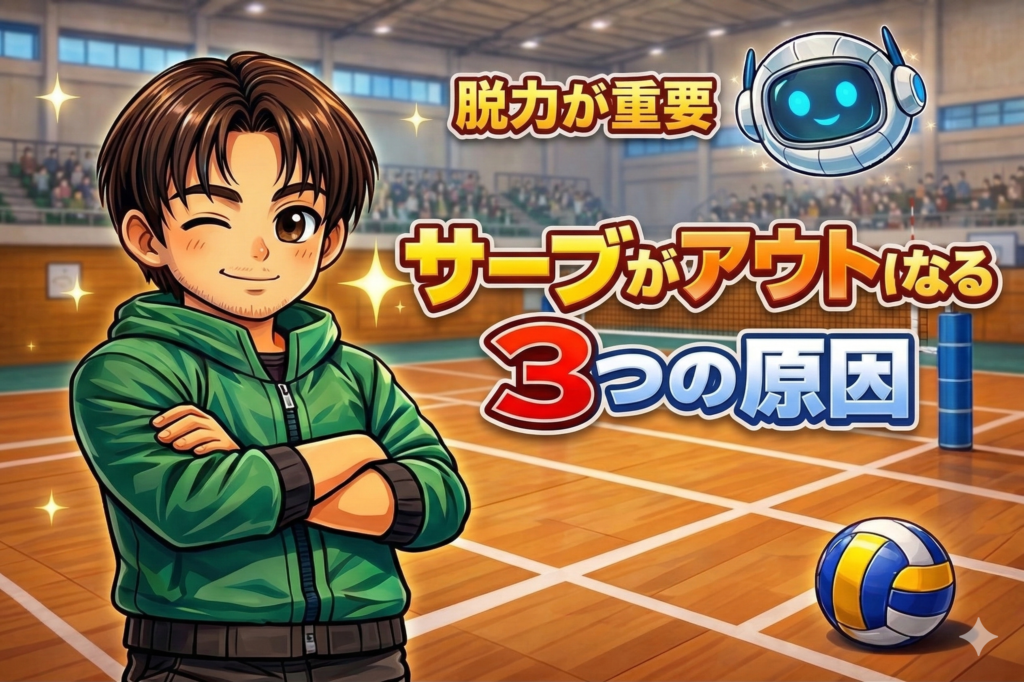 【〇〇が重要】サーブがアウトになる3つの原因｜修正法と練習方法を解説