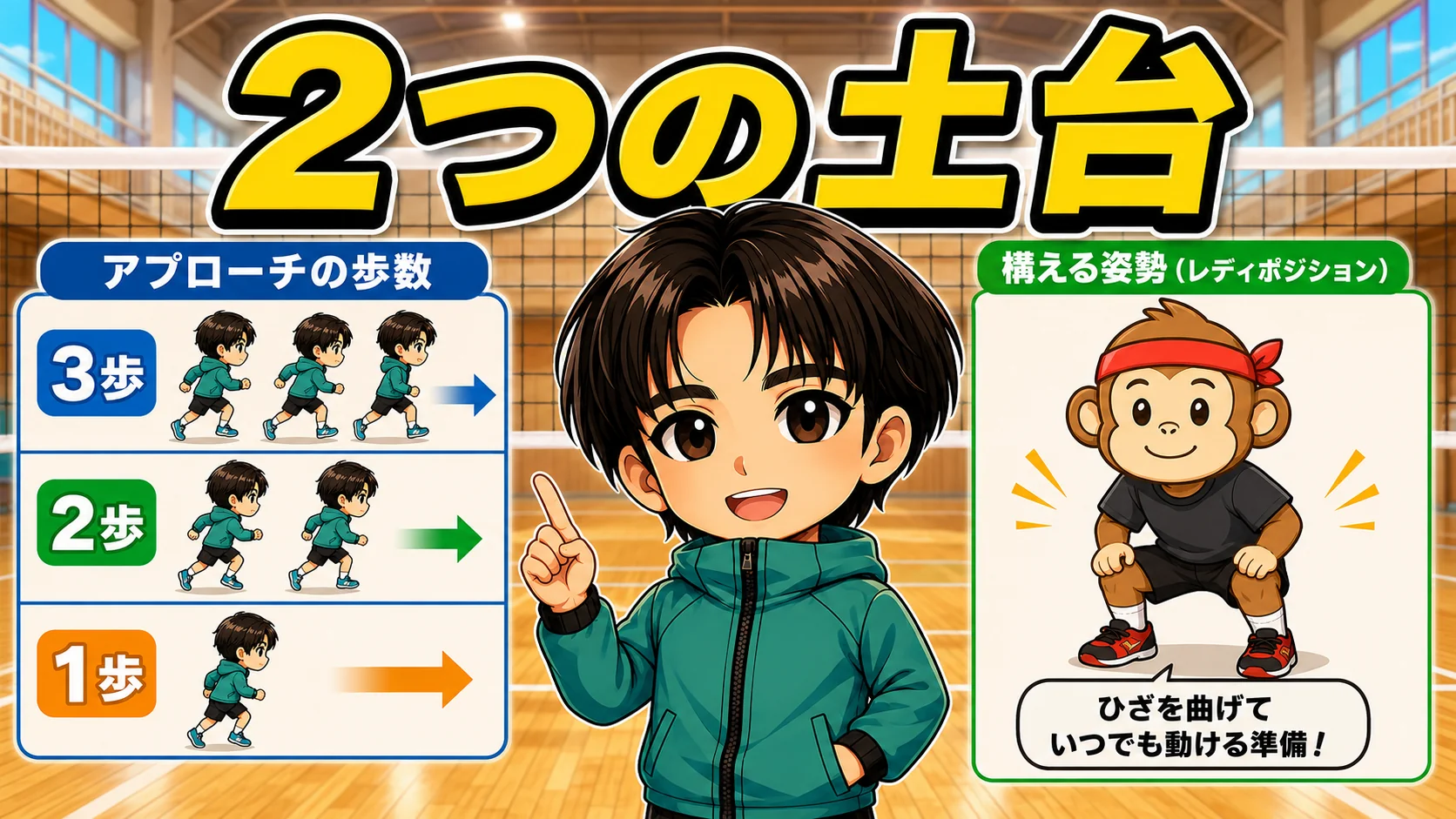 2つの土台 - 構えのポジションと助走の歩数選択(あげば解説)