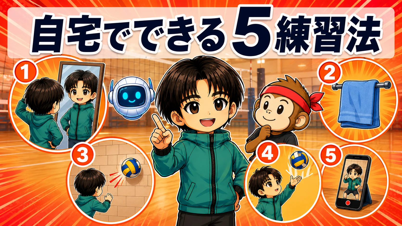 自宅でできるスパイクフォーム矯正5つの練習法