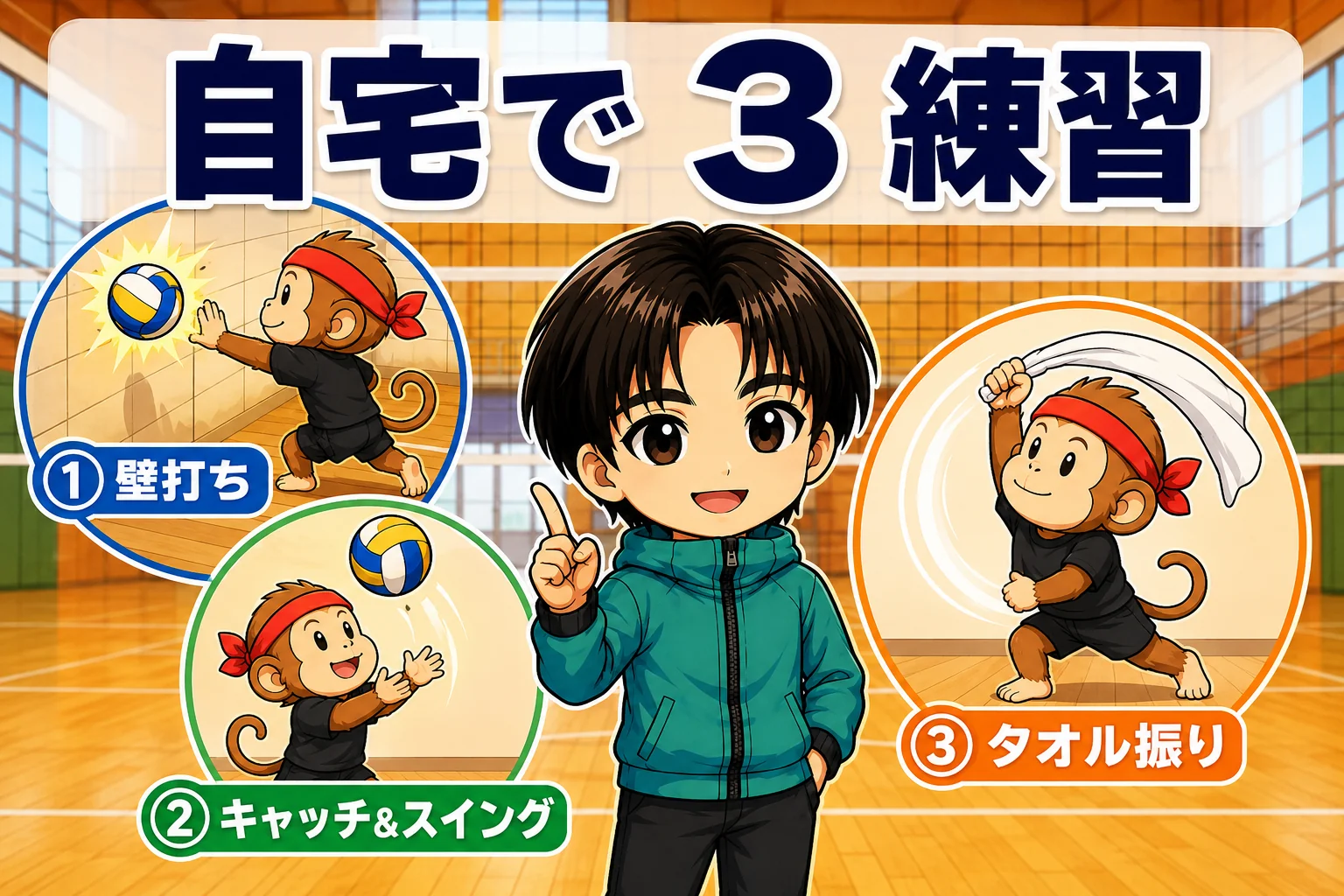 自宅でできるミート改善 3練習(壁打ち・キャッチ&スイング・タオル振り)
