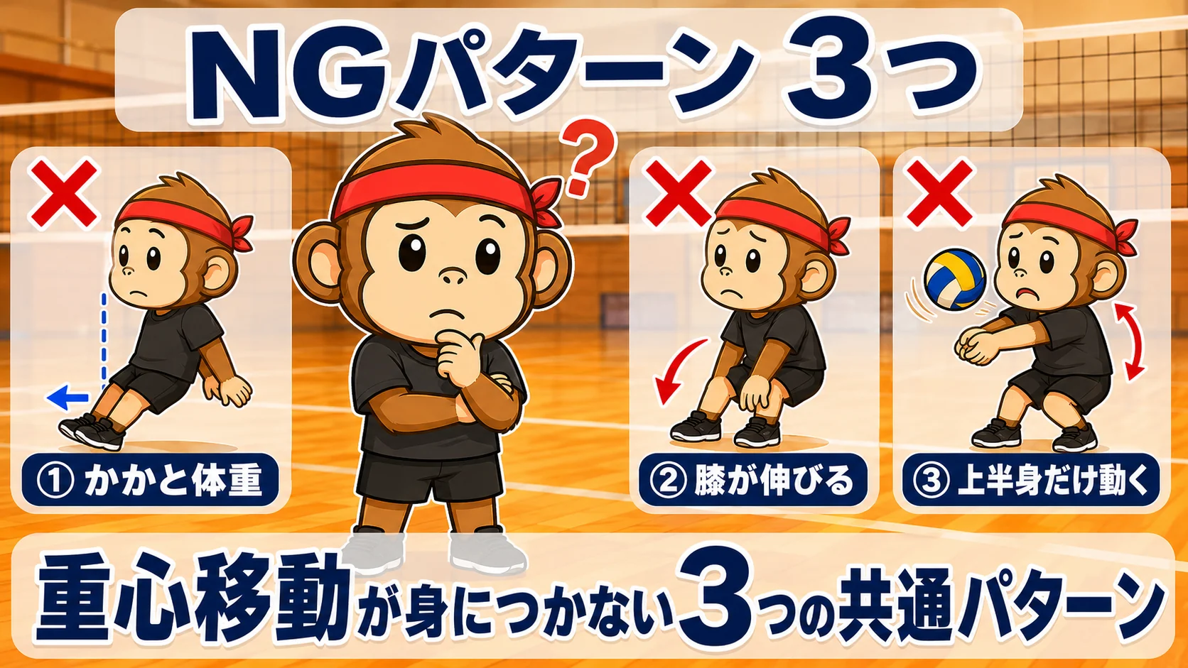 重心移動が身につかない3つの共通パターン