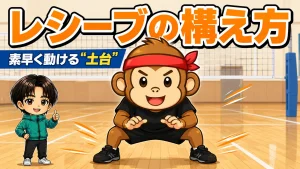 レシーブの構え方｜素早く動けるパワーポジションの作り方