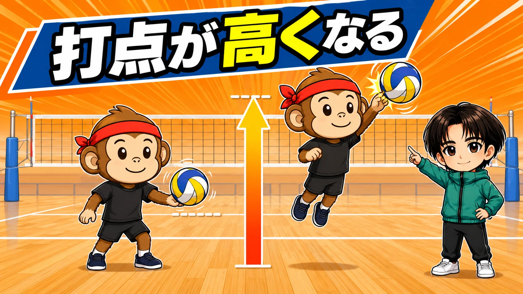 跳ぶと打点が高くなりコースの選択肢が増える