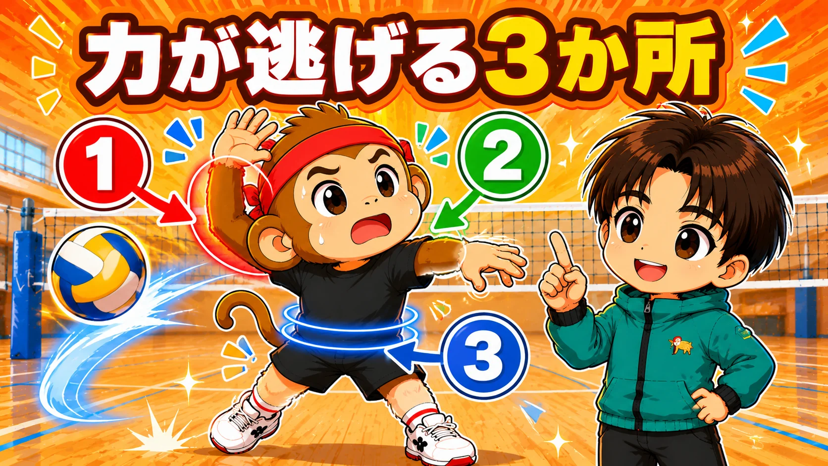 力が逃げる3つのポイント