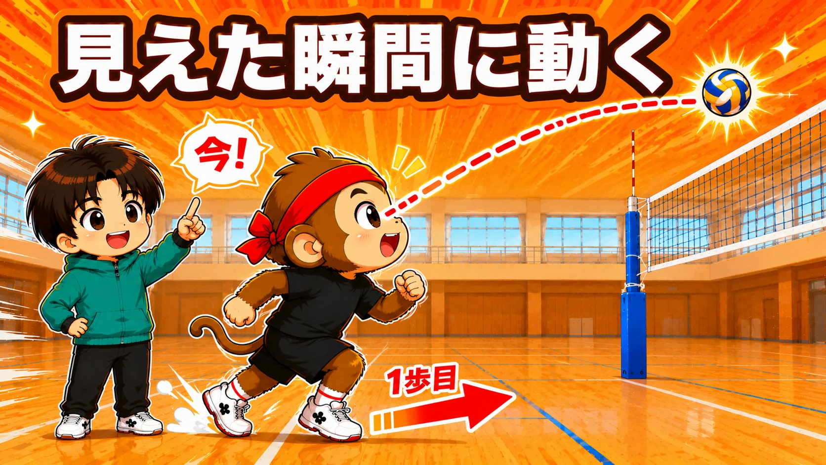 タイミングは軌道が見えた瞬間に動き出すで合う