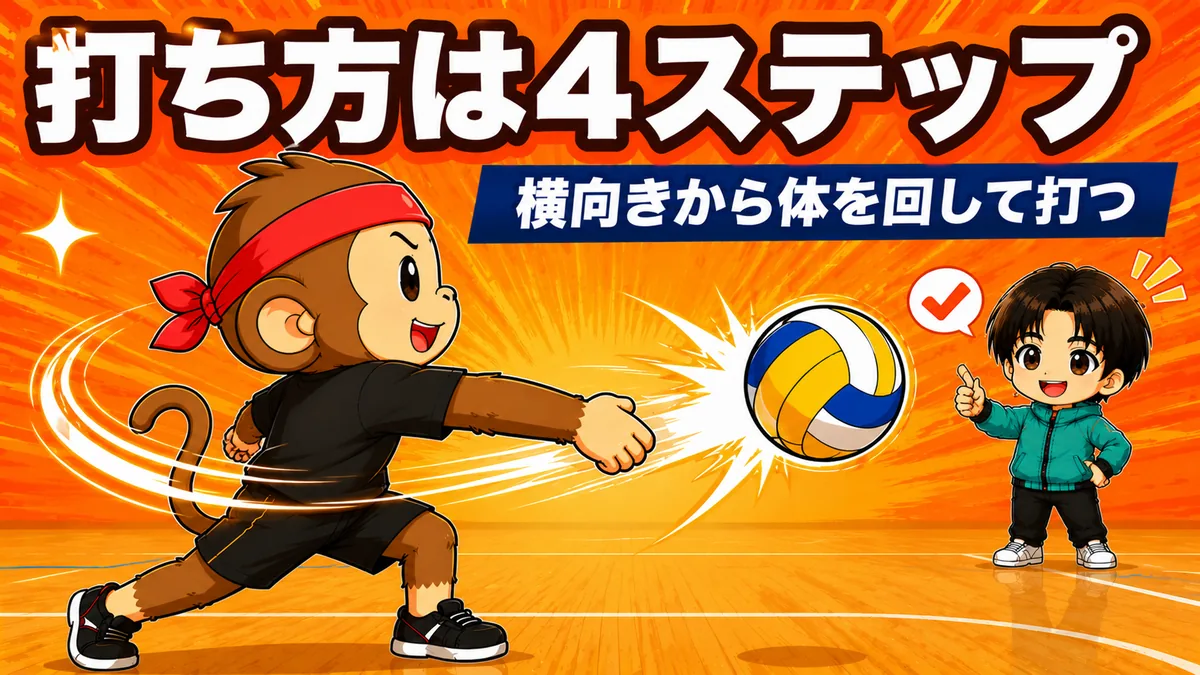 アンダーハンドサーブの打ち方を4ステップで解説