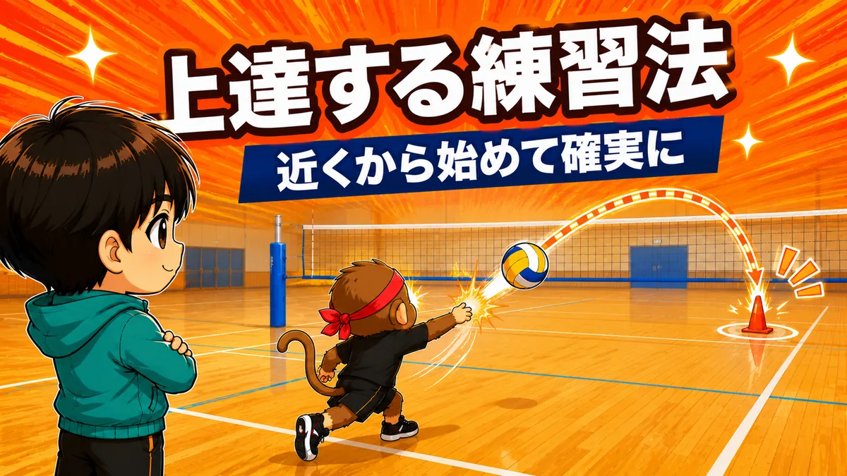 アンダーハンドサーブが上達する練習方法