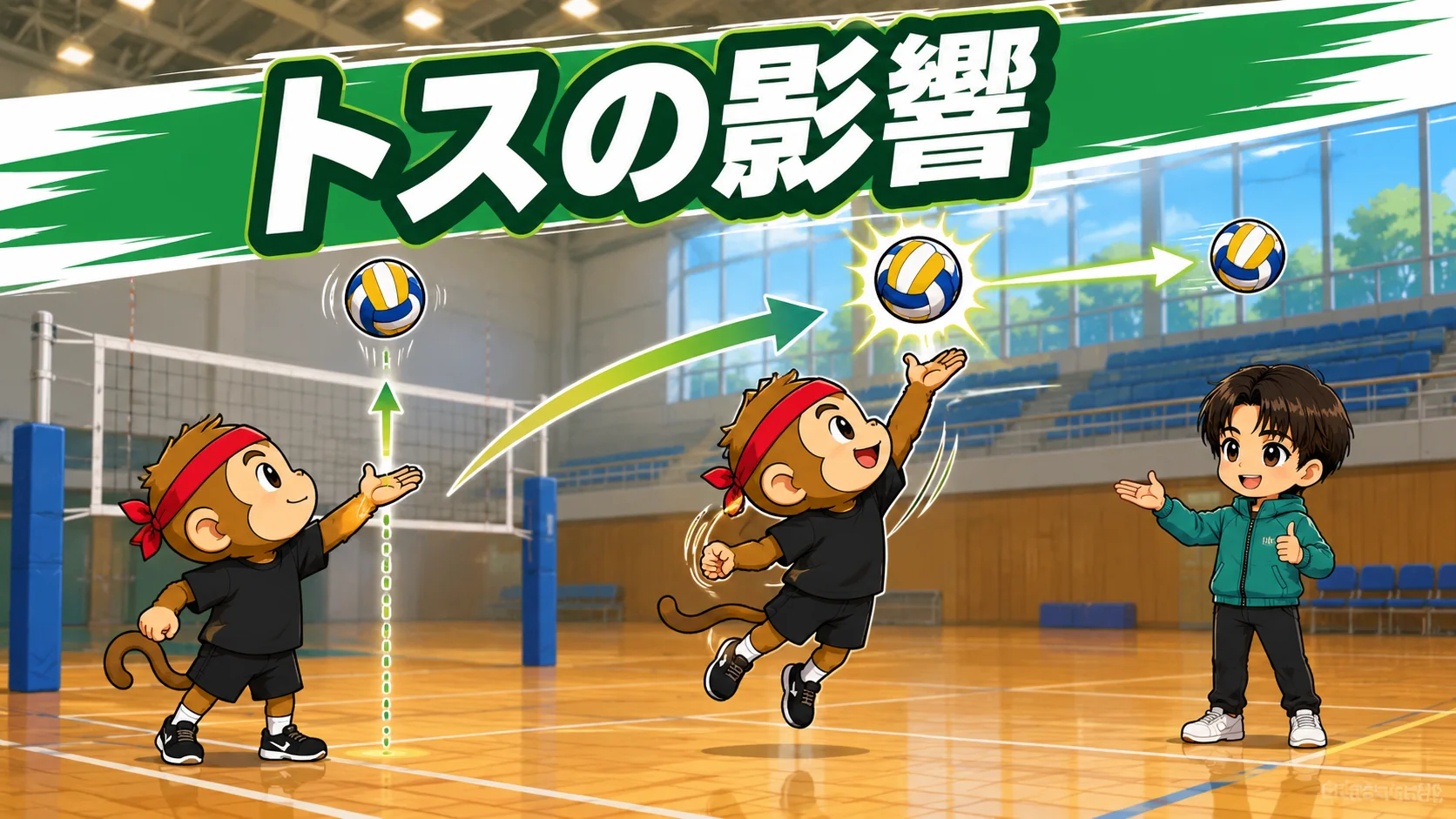 トスがサーブに与える影響