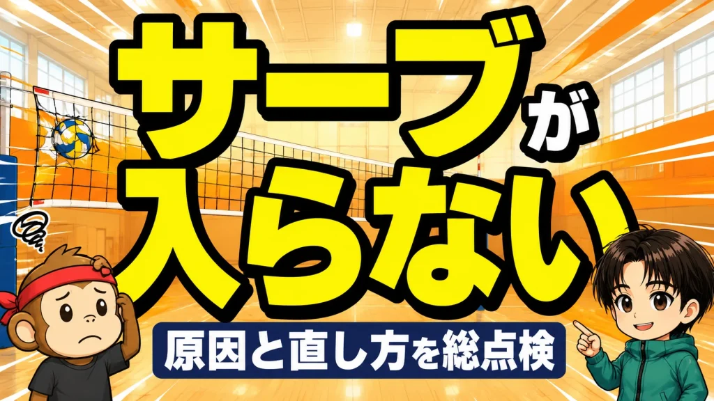 サーブが入らない原因と直し方を総点検する記事のアイキャッチ