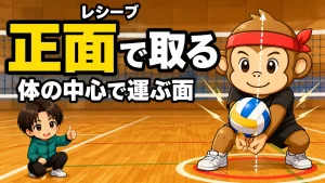 レシーブは正面で取る・体の中心で運ぶ面の作り方を元日本代表が解説
