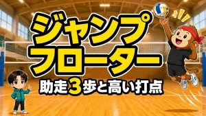 ジャンプフローターサーブの打ち方・助走3歩と高い打点のコツを元日本代表が解説