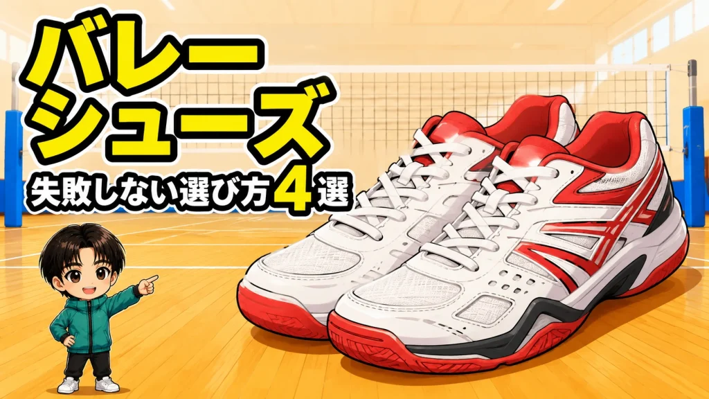 バレーボールシューズおすすめ4選・レベル別の失敗しない選び方のアイキャッチ