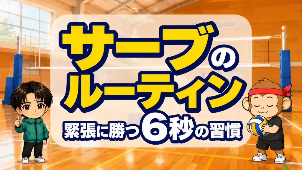 サーブのルーティンの作り方・緊張に勝つ6秒の習慣を解説するアイキャッチ