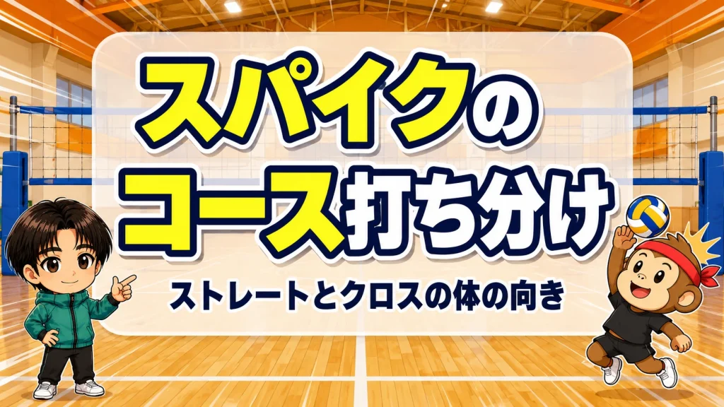スパイクのコース打ち分け・ストレートとクロスの体の向きのアイキャッチ画像