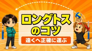 ロングトスのコツ|下半身の力を使い高い弧で遠くへ正確に運ぶ方法を元日本代表が解説