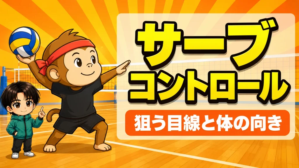 サーブのコントロールを良くするコツ 狙う目線と体の向き