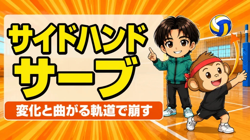 サイドハンドサーブの打ち方を解説するアイキャッチ画像