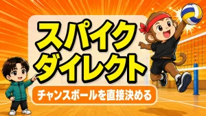 ダイレクトスパイクの打ち方｜チャンスボールを直接決めるコツ