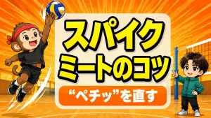 スパイクがミートできない原因|ペチッを直すコツ