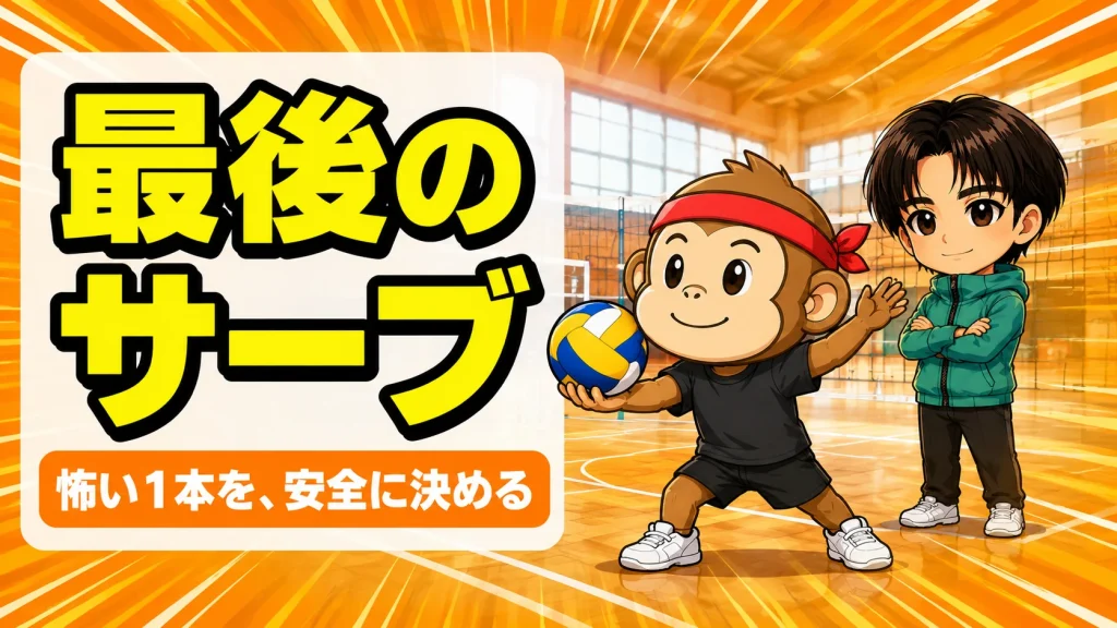 マッチポイントのサーブが怖い場面のアイキャッチ