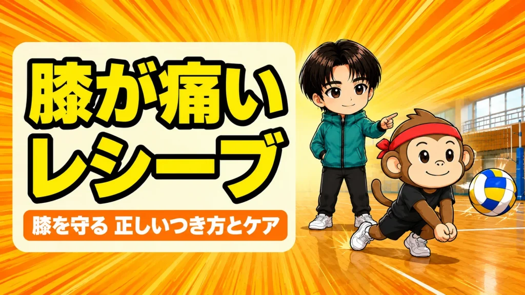 レシーブで膝が痛い原因と対策のアイキャッチ