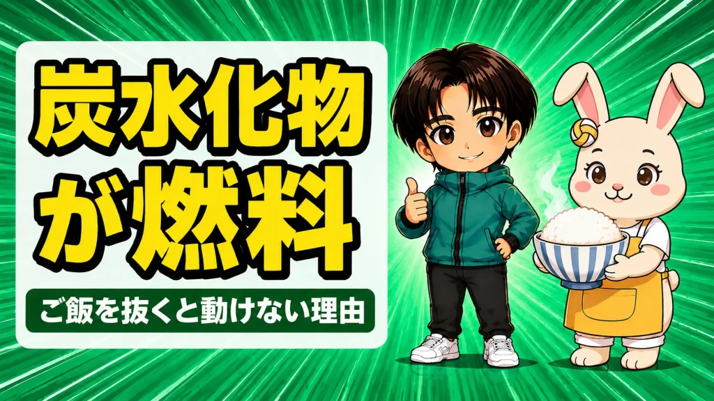 バレーボールと炭水化物の重要性を解説するアイキャッチ画像