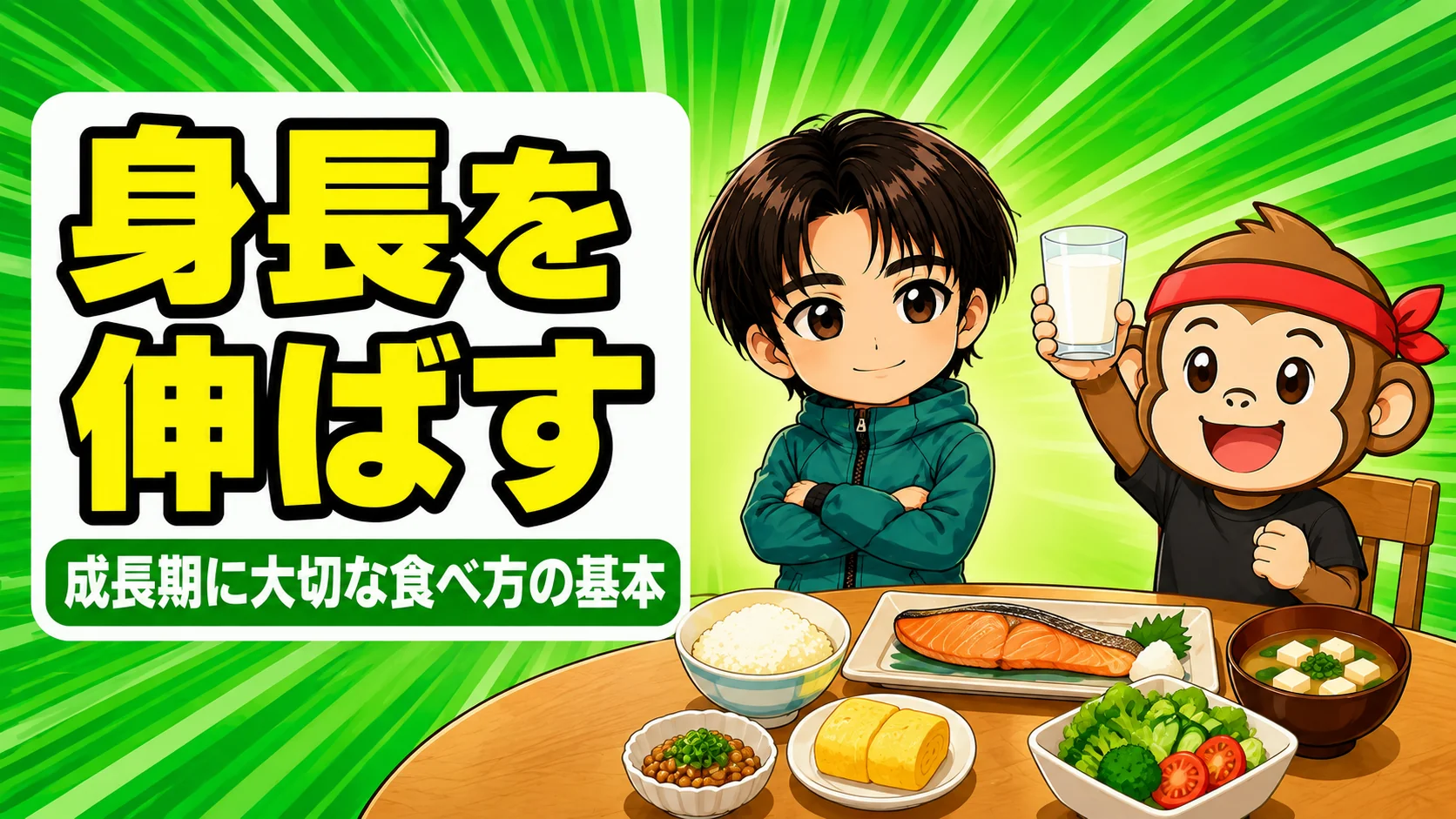 身長を伸ばす食事と栄養素｜成長期に大切な食べ方の基本