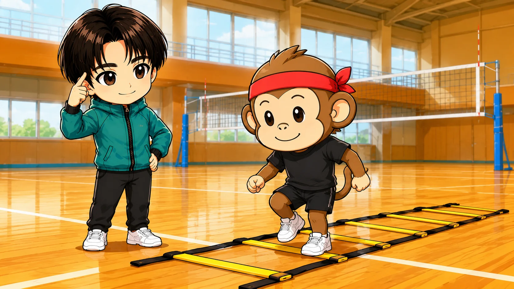 ラダートレーニングが足を正確に動かす神経系のトレーニングであることを示す図解