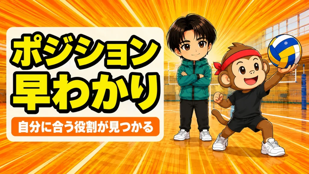 バレーボールのポジション6人の役割を早わかりで解説するアイキャッチ
