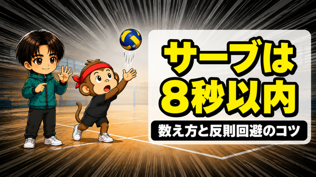 バレーのサーブ8秒ルールのアイキャッチ