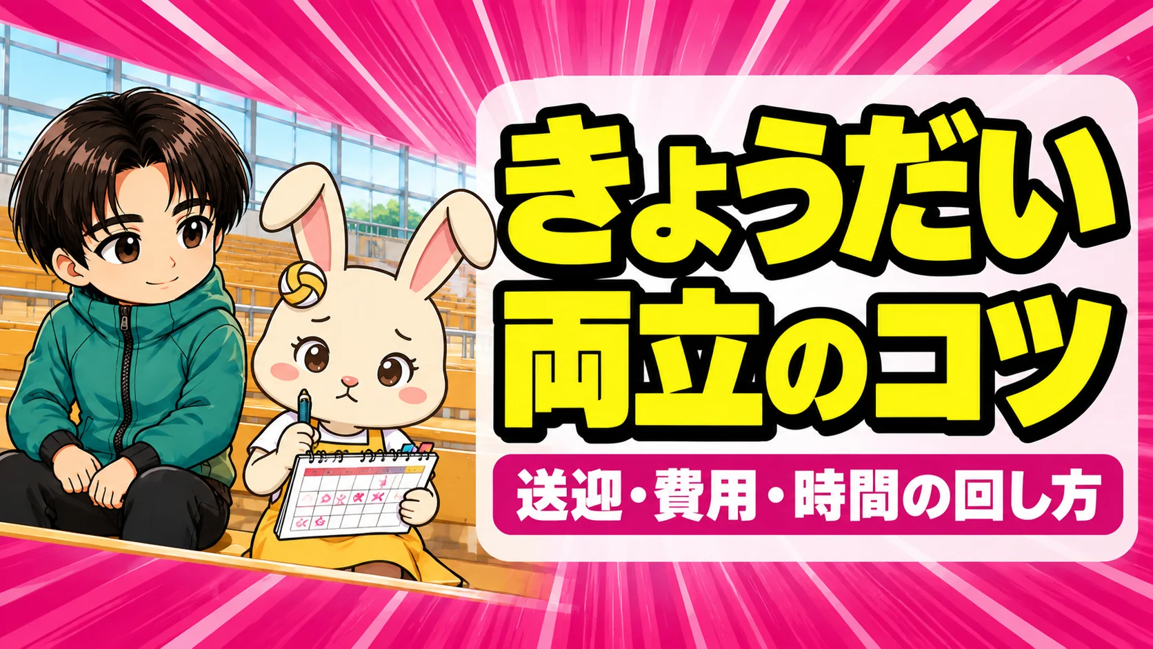 きょうだいとバレー部の両立を考える保護者のアイキャッチ