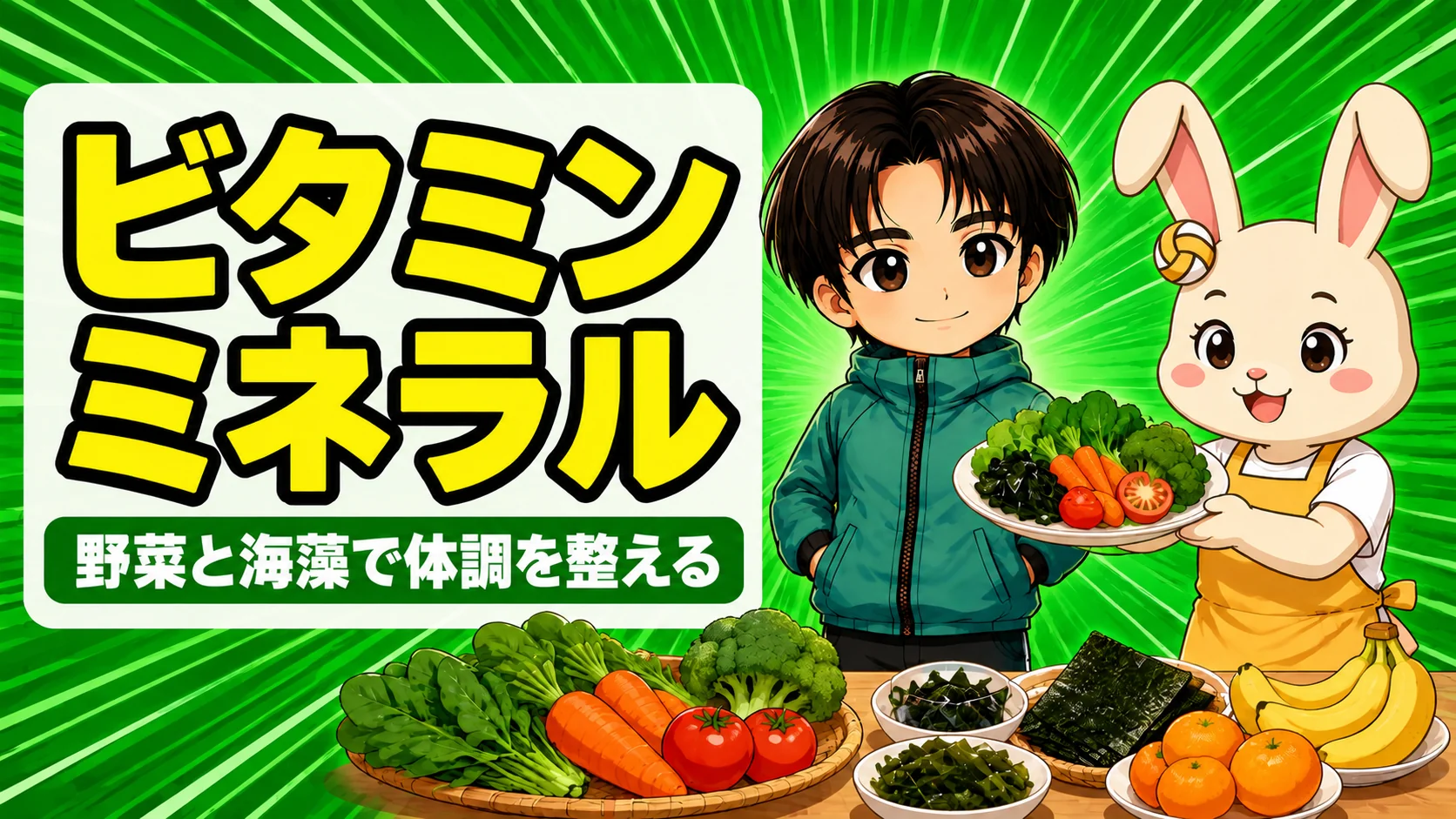バレー選手のビタミン・ミネラル｜野菜と海藻で体調を整える