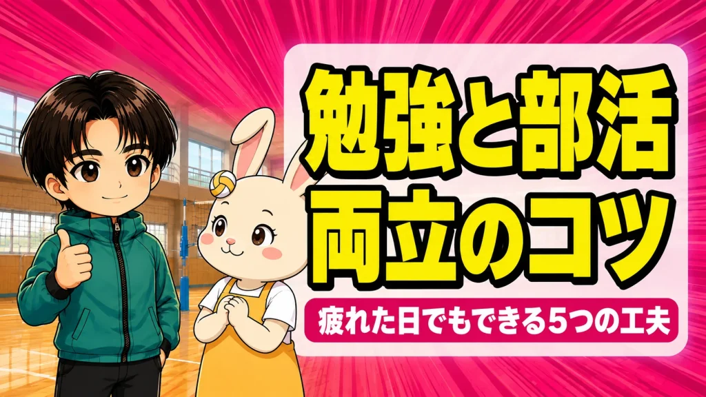バレー部と勉強の両立のコツを解説するアイキャッチ