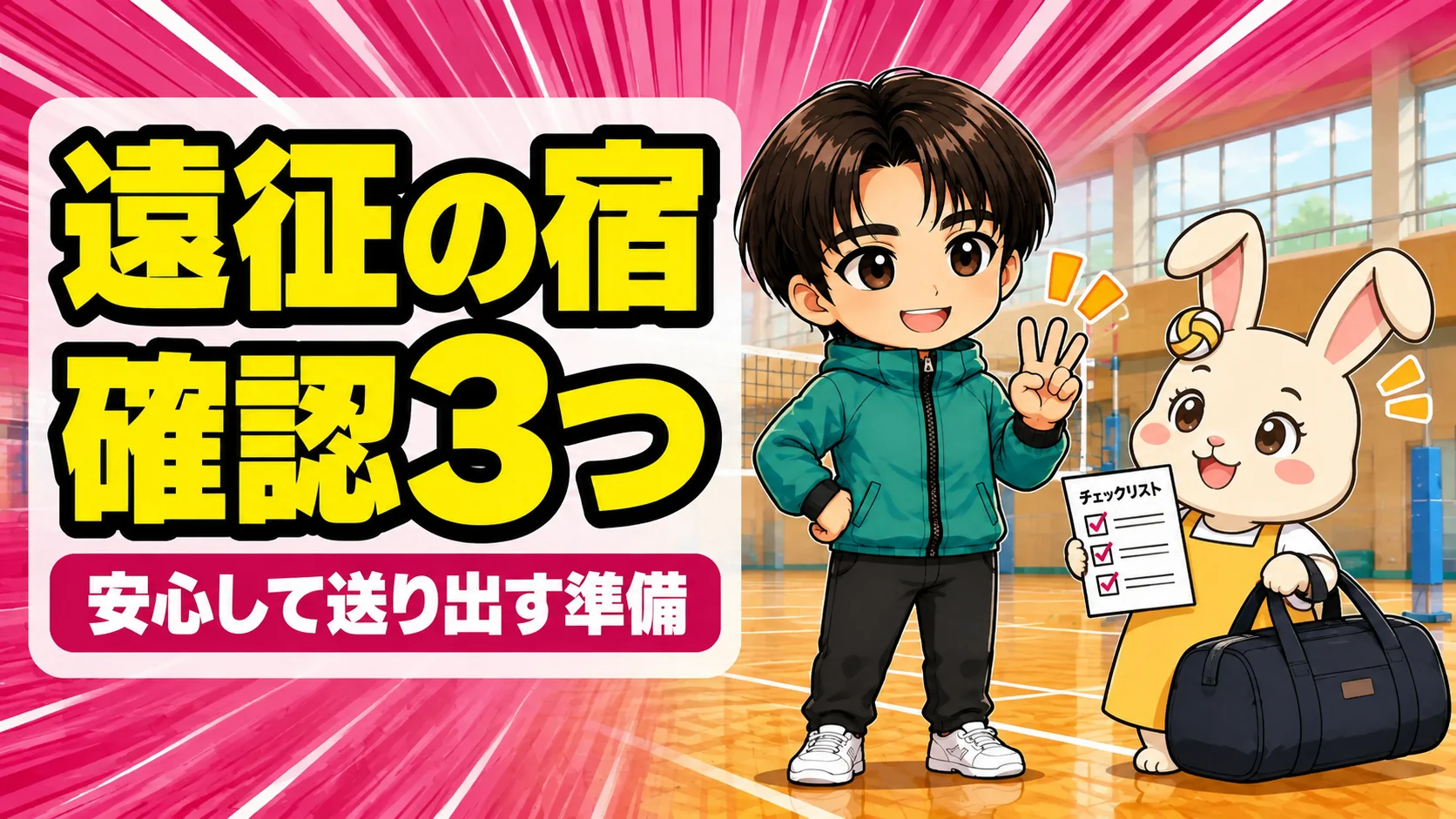 遠征で子どもが泊まる宿のチェックポイント｜中高生の部活の宿泊で親が確認すること