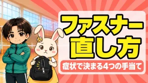 バレー部のバッグのファスナーが壊れたときの症状別の直し方