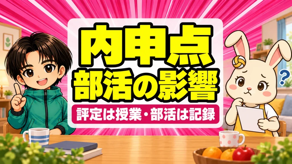 部活と内申点の関係を説明する図