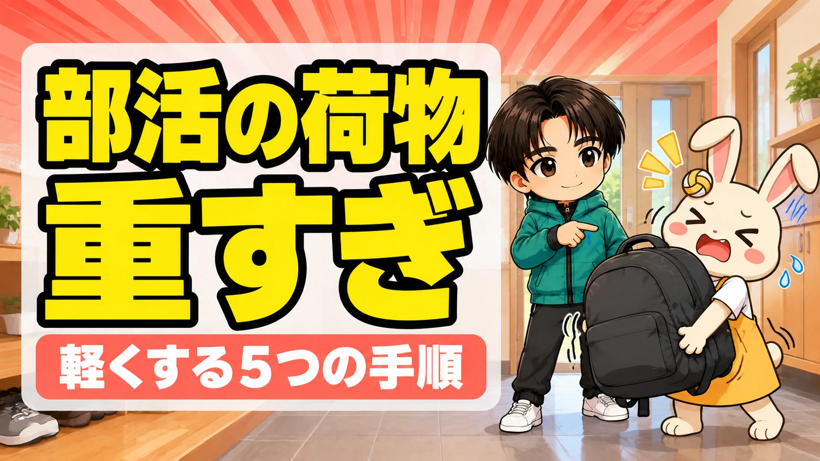 部活の荷物が重すぎるときにバレー部の持ち物を軽くする手順