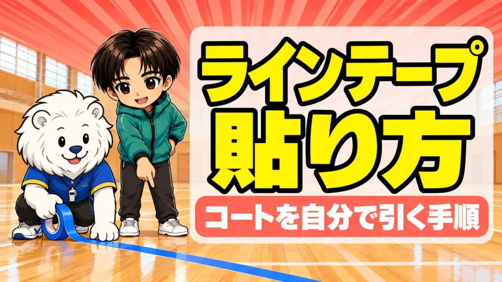 バレーコートのラインテープの選び方と貼り方