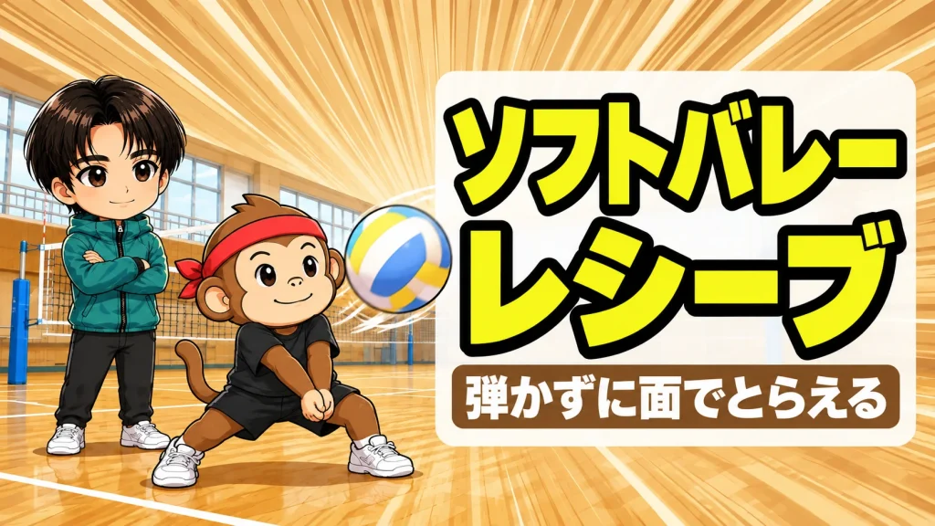 ソフトバレーのレシーブのコツ｜弾かずに面でとらえる受け方