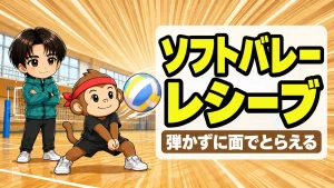 ソフトバレーのレシーブのコツ|弾かずに面でとらえる受け方