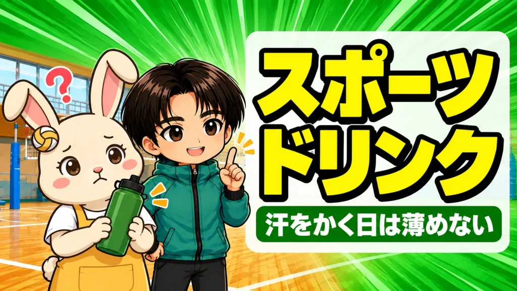 バレー部のスポーツドリンクの選び方を解説するアイキャッチ