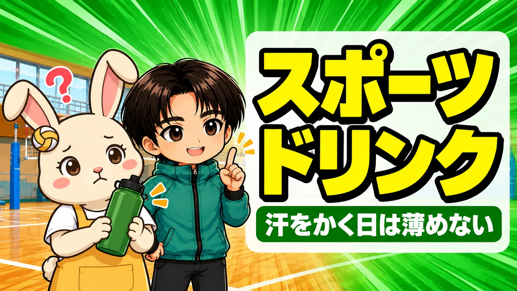バレー部のスポーツドリンクの選び方を解説するアイキャッチ