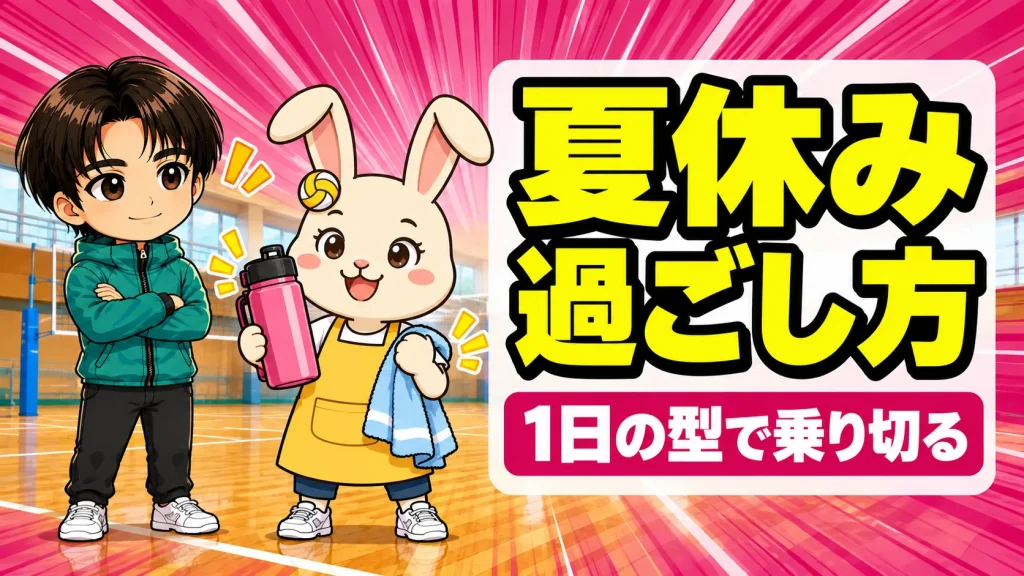 バレー部の夏休みの過ごし方を解説するアイキャッチ画像