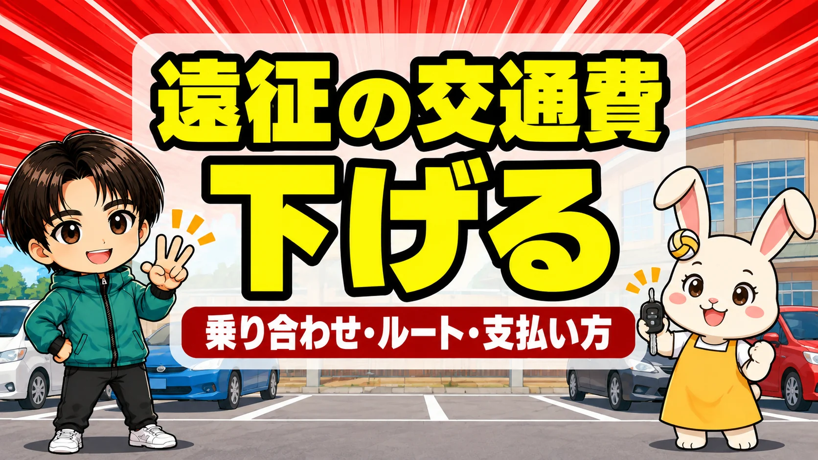 バレー部の遠征の交通費を抑える方法を紹介するアイキャッチ