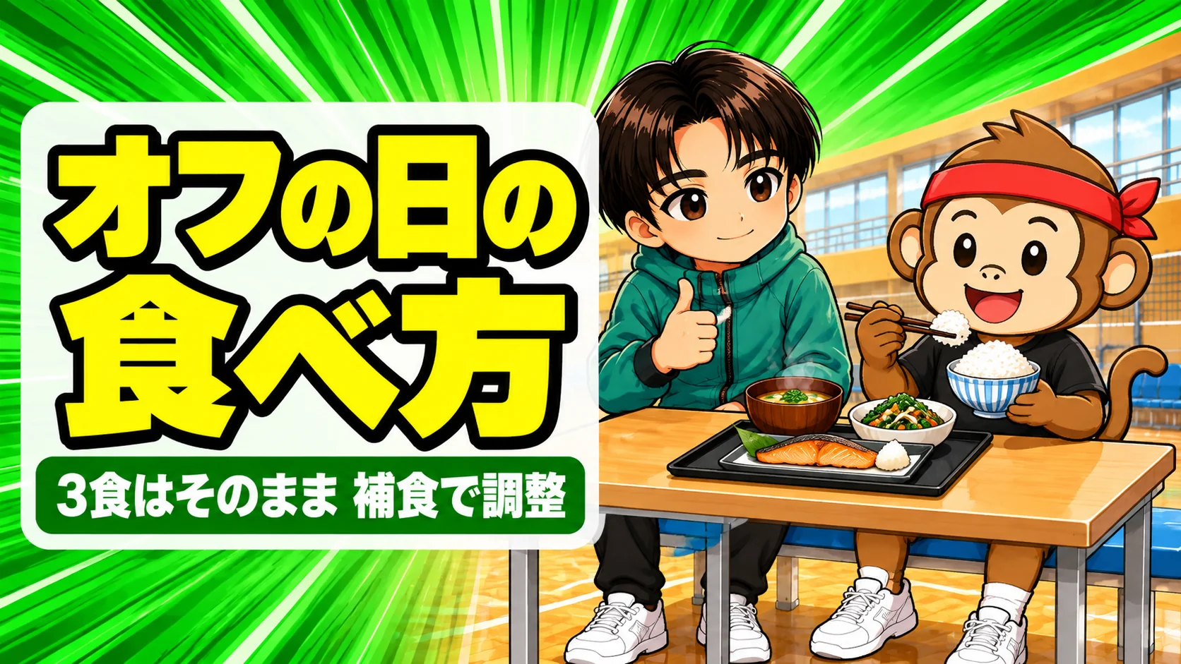 練習がない日・オフの日の食事の食べ方